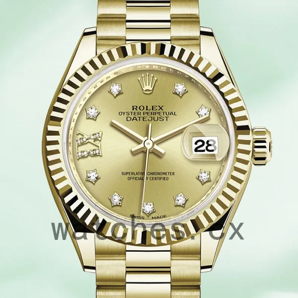 Rolex Datejust 28mm m279178-0014 Ladies Gold-tone