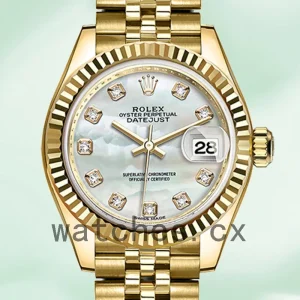 Rolex Datejust m279178-0025 Ladies 28mm Gold-tone