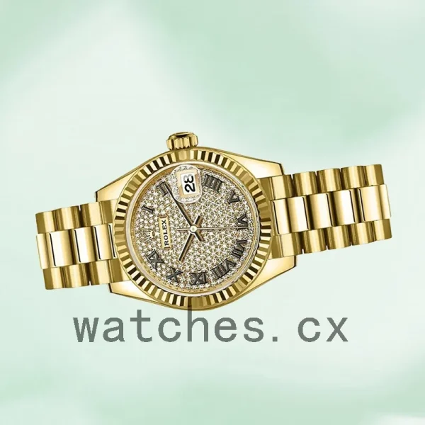 Rolex Datejust m279178-0031 28mm Ladies Diamond Paved Dial - Image 3