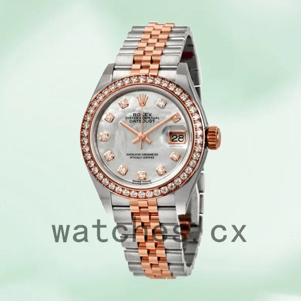 Rolex Datejust Ladies m279381rbr-0013 28mm Mother of Pearl Dial - Image 2