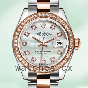 Rolex Datejust 28mm m279381rbr-0014 Ladies Mother of Pearl Dial Silver-tone
