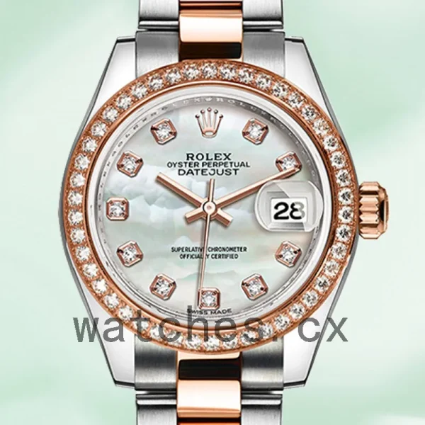Rolex Datejust 28mm m279381rbr-0014 Ladies Mother of Pearl Dial Silver-tone