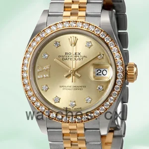 Rolex Datejust 28mm m279383rbr-0021 Ladies Champagne Diamond Dial Automatic