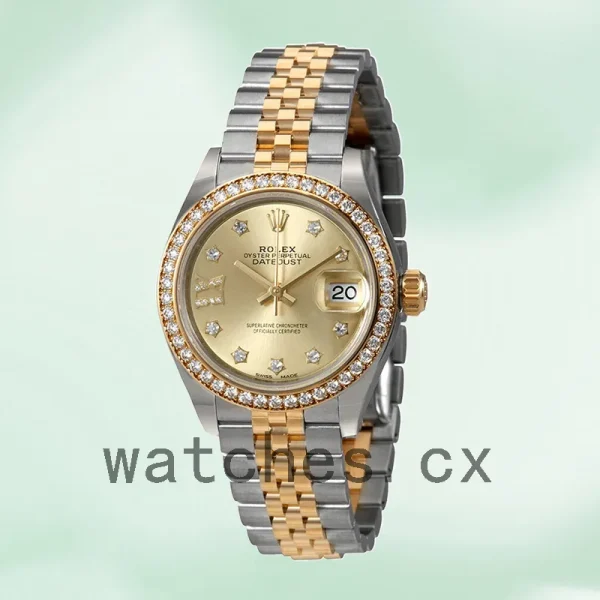 Rolex Datejust 28mm m279383rbr-0021 Ladies Champagne Diamond Dial Automatic - Image 2