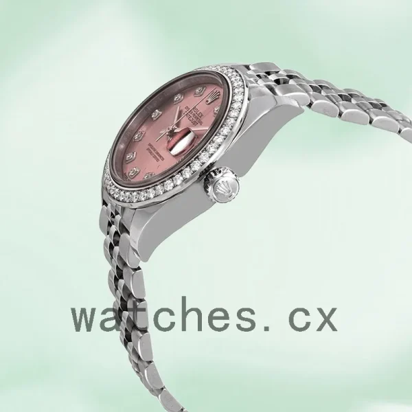 Rolex Datejust 28mm Ladies m279384rbr-0003 Pink Dial Silver-tone - Image 3