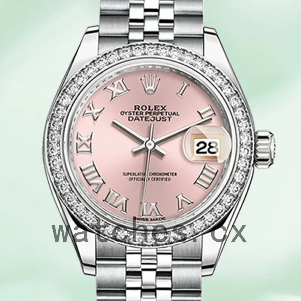 Rolex Datejust 28mm m279384rbr-0005 Ladies Pink Dial