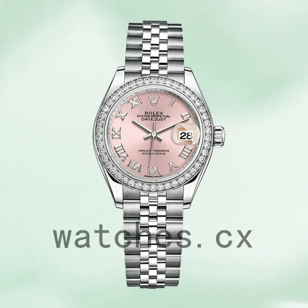 Rolex Datejust 28mm m279384rbr-0005 Ladies Pink Dial - Image 2
