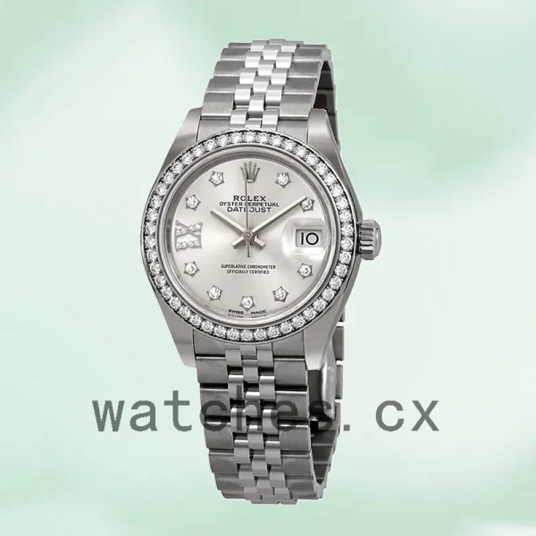 Rolex Datejust m279384rbr-0021 28mm Ladies Jubilee Bracelet Silver-tone - Image 2