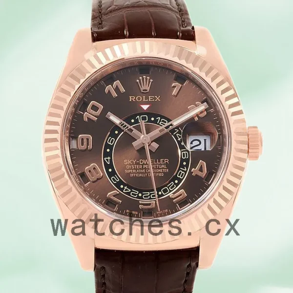 Rolex Sky-dweller Men's 326135-L 42mm Brown Dial