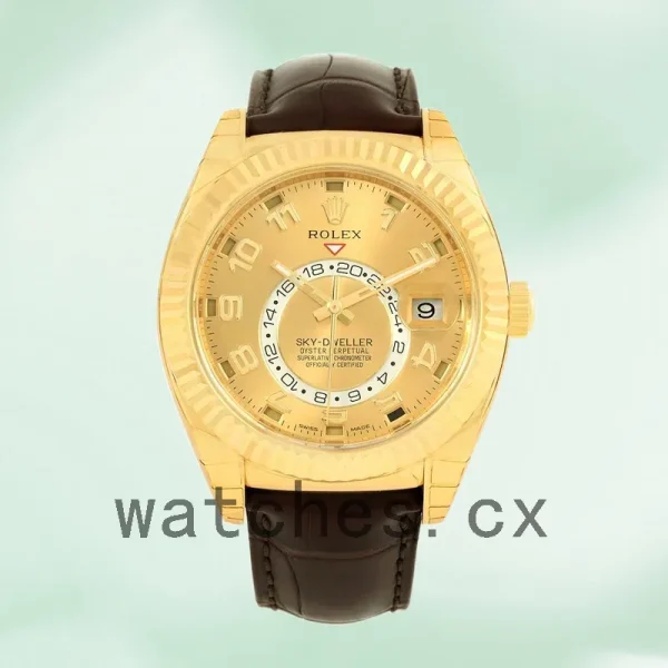 Rolex Sky-dweller 326138 Men's 42mm Leather Strap - Image 2