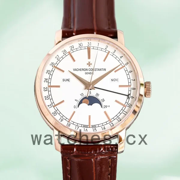 Vacheron Constantin Traditionelle Men's 41mm 4010T/000R-B344 Rose Gold-tone White Dial - Image 2