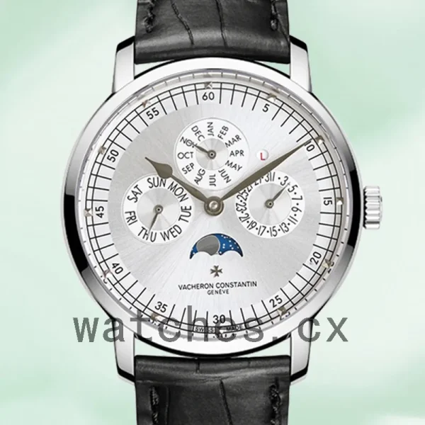 Vacheron Constantin Fiftysix Men's 40mm 4600E/000A-B442 Silver Dial Leather Strap