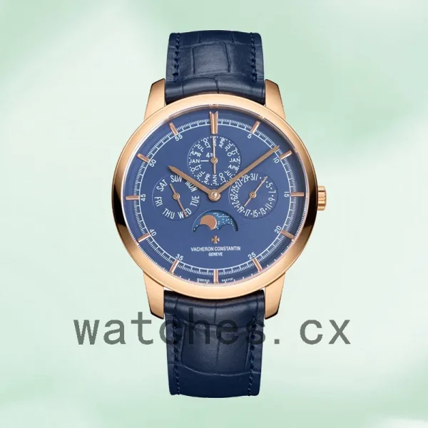 Vacheron Constantin Fiftysix Men's 40mm 4600E/000R-B487 Silver-tone Leather Strap - Image 2