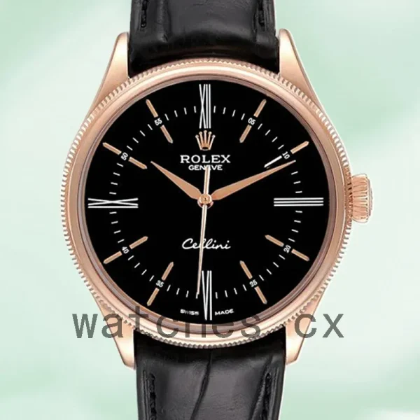 Rolex Cellini Men's 39mm m50505-0009 Rose Gold-tone Automatic