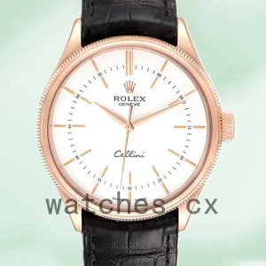 Rolex Cellini 39mm Men's m50505-0021 Leather Strap