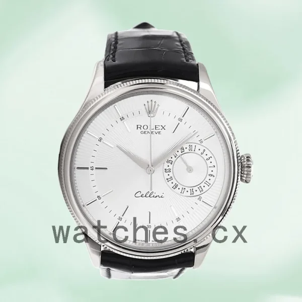 Rolex Cellini m50519-0006 Men's 39mm White Dial - Image 2