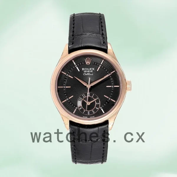 Rolex Cellini m50525-0011 39mm Men's Black Dial Rose Gold-tone - Image 2