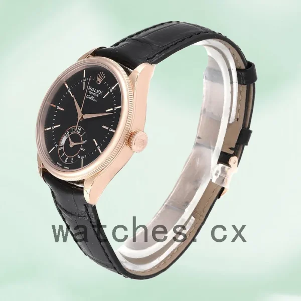 Rolex Cellini m50525-0011 39mm Men's Black Dial Rose Gold-tone - Image 3