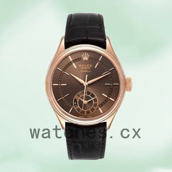 Rolex Cellini 39mm m50525-0016 Men's Leather Strap - Image 2