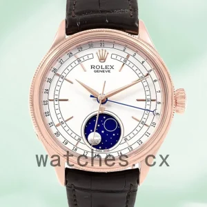 Rolex Cellini 39mm m50535-0002 Men's Automatic Leather Strap