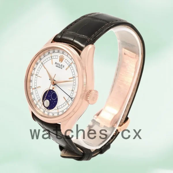 Rolex Cellini 39mm m50535-0002 Men's Automatic Leather Strap - Image 3