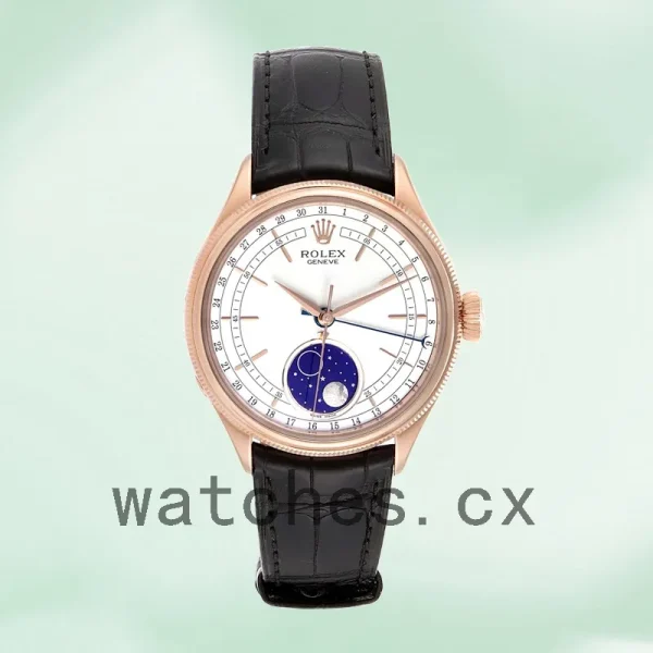 Rolex Cellini 39mm m50535-0002 Men's Automatic Leather Strap - Image 5