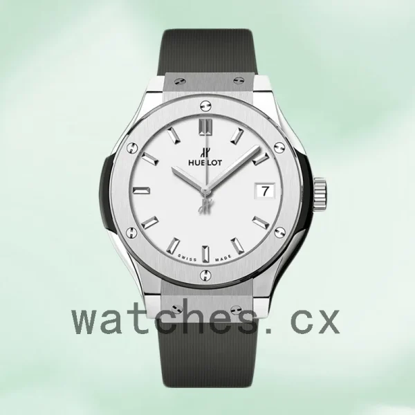 Hublot Classic Fusion 43mm/42mm/45mm Men's 511.NX.2611.RX Rubber Band Silver-tone - Image 2