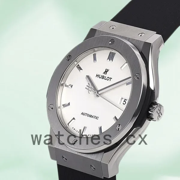 Hublot Classic Fusion 43mm/42mm/45mm Men's 511.NX.2611.RX Rubber Band Silver-tone - Image 3