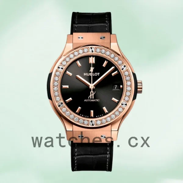 Hublot Classic Fusion 565.OX.1480.LR.1604 Ladies 33mm Rose Gold-tone Leather Strap - Image 2