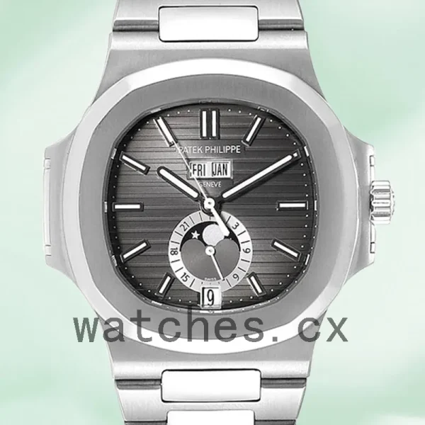 Patek Philippe Nautilus Men's 5726/1A-001 40mm Dark Gray Dial/Black Dial Silver-tone