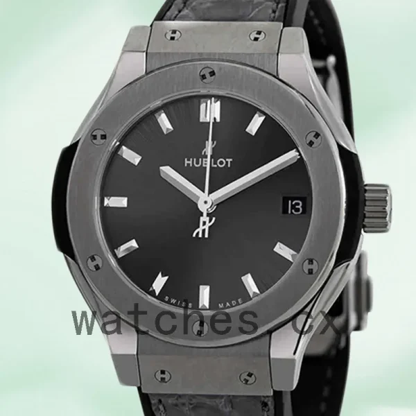 Hublot Classic Fusion 581.NX.7071.LR Men's 43mm Automatic Leather Strap