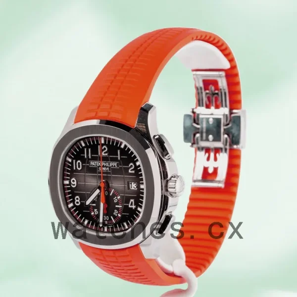 Patek Philippe Aquanaut 42mm 5968A-001 Men Rubber Band Silver-tone - Image 3