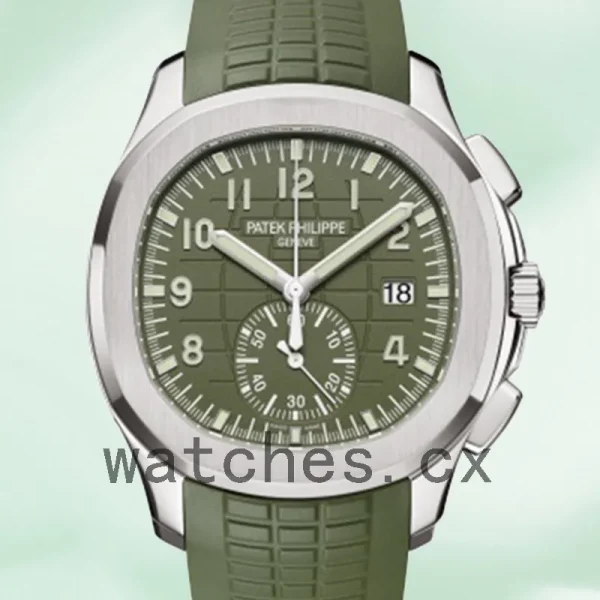 Patek Philippe Aquanaut 42mm Men's 5968G-010 Silver-tone Rubber Band