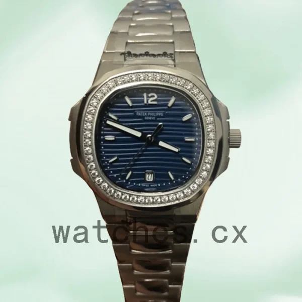 Patek Philippe Nautilus Ladies 32mm 7118/1200A-001 Blue Dial Silver-tone - Image 5