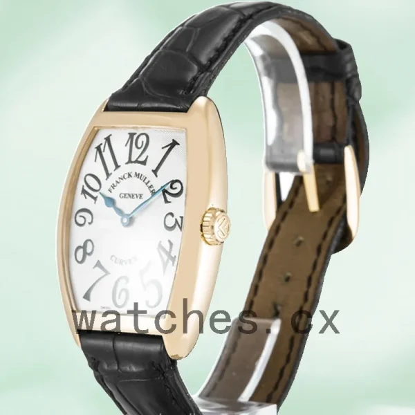 Franck Muller Cintrée Curvex 30mm 7502QZ Men's Quartz Leather Strap - Image 3