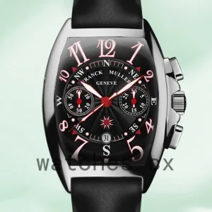 Franck Muller Mariner 40mm Men's 8080 CC AT MAR Silver-tone Rubber Band