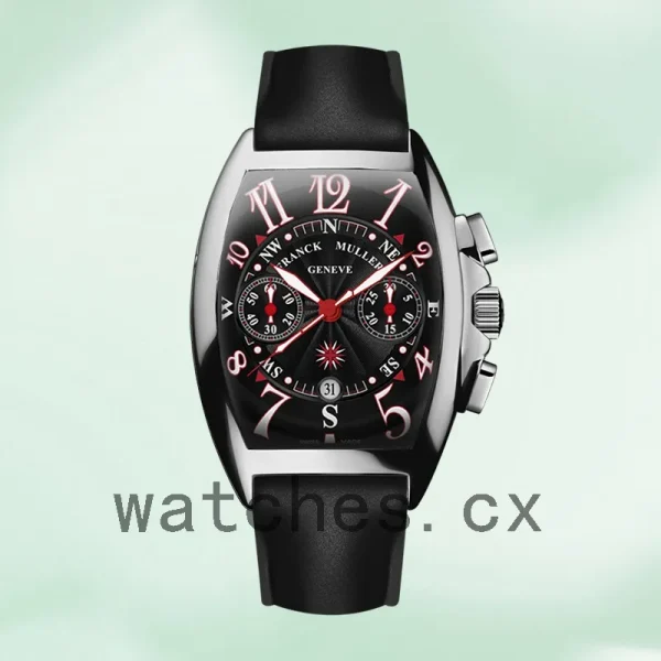 Franck Muller Mariner 40mm Men's 8080 CC AT MAR Silver-tone Rubber Band - Image 2