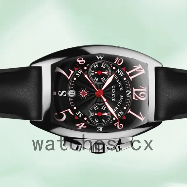 Franck Muller Mariner 40mm Men's 8080 CC AT MAR Silver-tone Rubber Band - Image 3