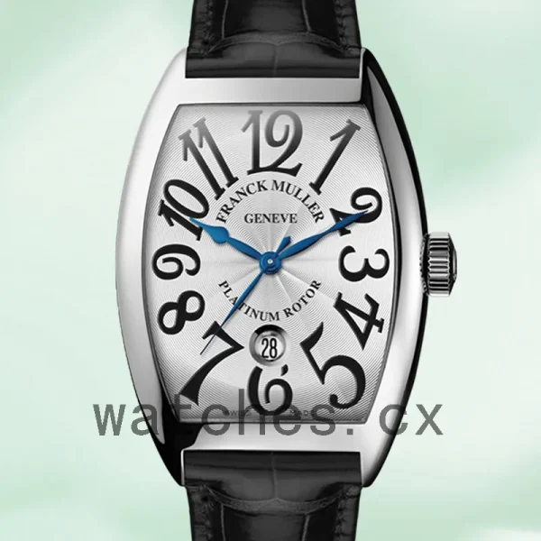 Franck Muller Casablanca 39mm 8880 SC DT Men's Leather Strap Silver Dial