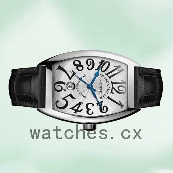 Franck Muller Casablanca 39mm 8880 SC DT Men's Leather Strap Silver Dial - Image 3