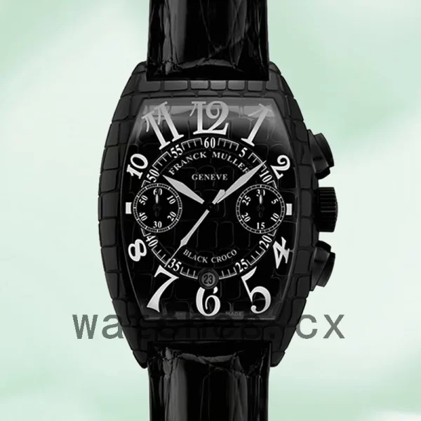 Franck Muller Croco 8880 CC AT BLK CRO Men's 40mm Automatic Leather Strap - Image 2