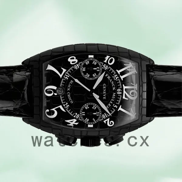 Franck Muller Croco 8880 CC AT BLK CRO Men's 40mm Automatic Leather Strap - Image 3
