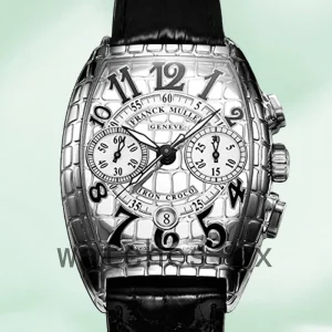Franck Muller Croco Men's 8880 CC AT IRO CRO 40mm Leather Strap Silver-tone