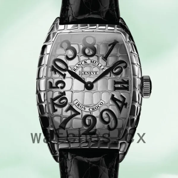 Franck Muller Croco 8880 CH IRO CRO Men's 40mm Silver Dial Leather Strap