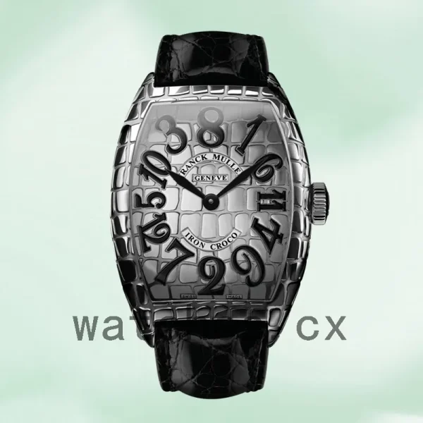 Franck Muller Croco 8880 CH IRO CRO Men's 40mm Silver Dial Leather Strap - Image 2