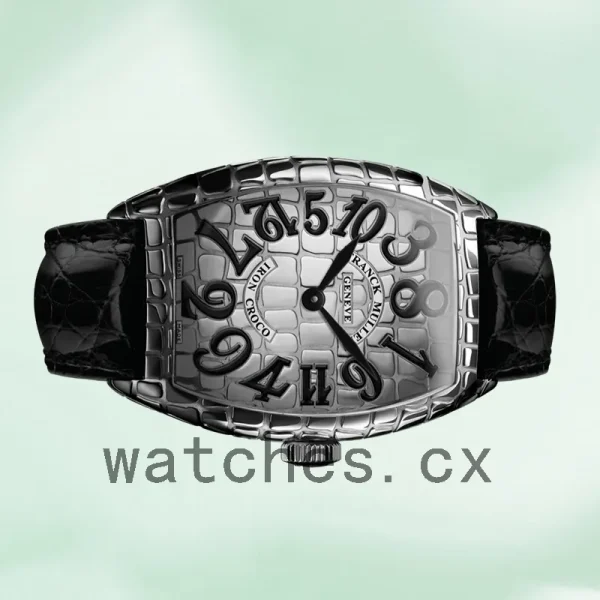 Franck Muller Croco 8880 CH IRO CRO Men's 40mm Silver Dial Leather Strap - Image 3