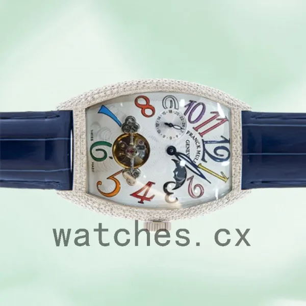 Franck Muller Cintrée Curvex 40mm 8881TPR Men's Silver Dial - Image 3