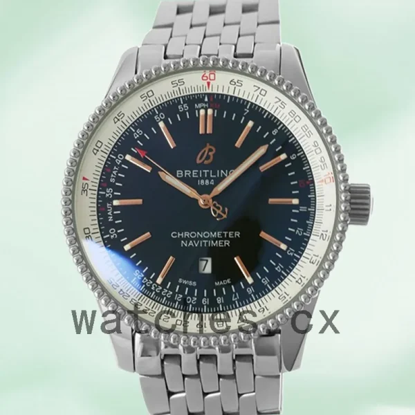 Breitling Navitimer A17326-M Men's 46mm Silver-tone