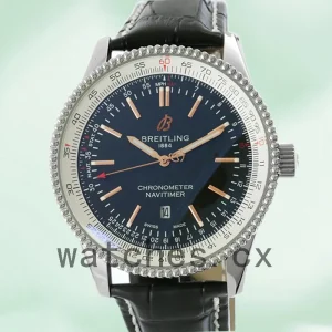 Breitling Navitimer Men's 46mm A17326-P Black Dial Strap