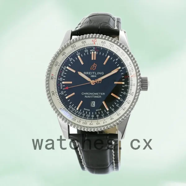 Breitling Navitimer Men's 46mm A17326-P Black Dial Strap - Image 2